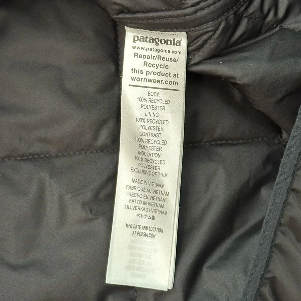 NEW Patagonia Men's Diamond Quilted Bomber Hoody in Black Size Large - Picture 9 of 15